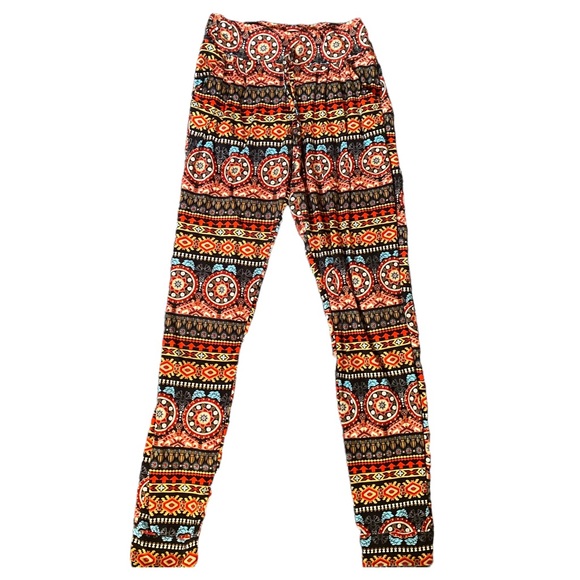 Pants - *BUNDLE 3 FOR $15* Boho Multicolor Patterned Drawstring Pants
